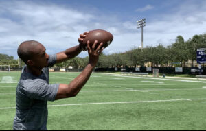 catching the ball for defensive back