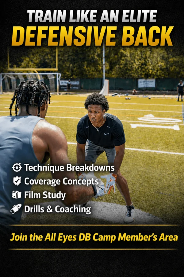 Train like an elite defensive back with the All Eyes DB Camp Member’s Area